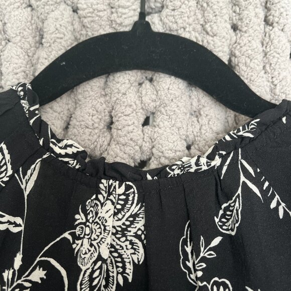 Old Navy Tiered Maxi Dres Black & White Medium - Picture 11 of 13